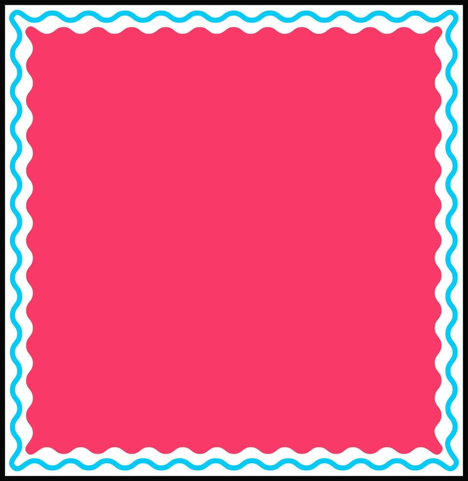 Pink frame with white border. vector