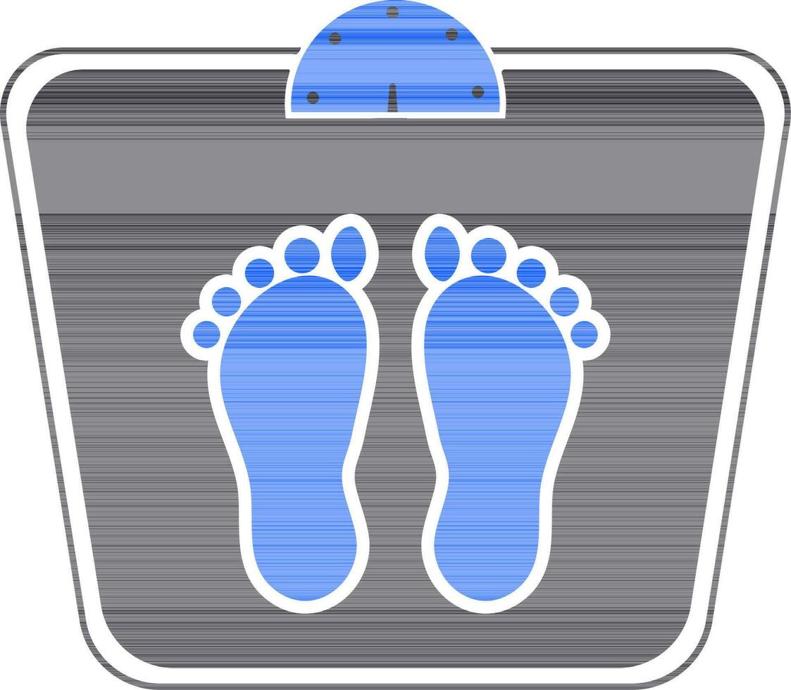 Flat sign or symbol of Weighing Machine. vector