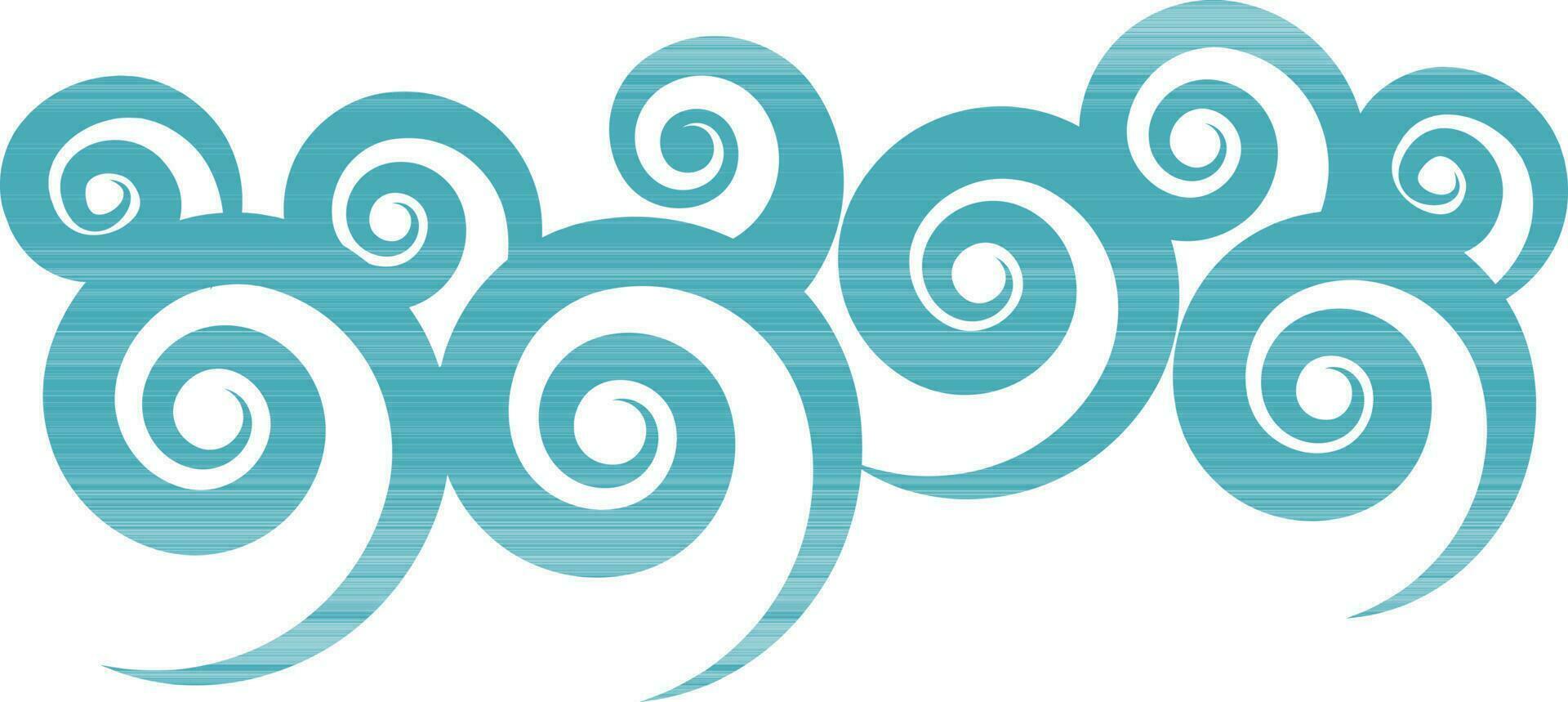 Flat illustration of blue spiral. vector