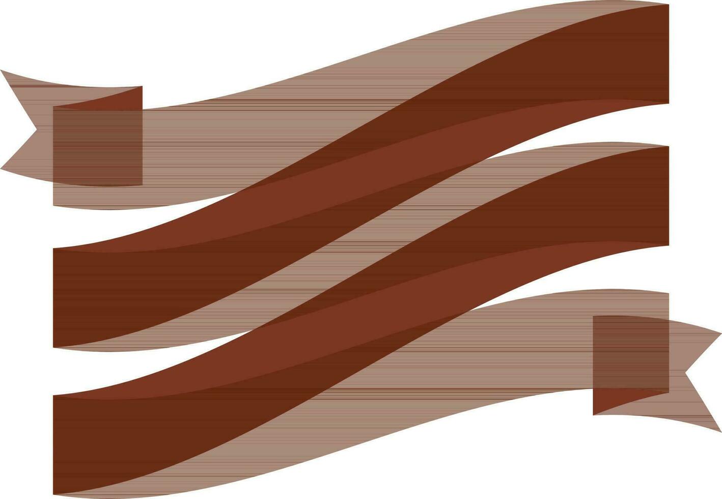 Flat illustration of blank ribbon. vector