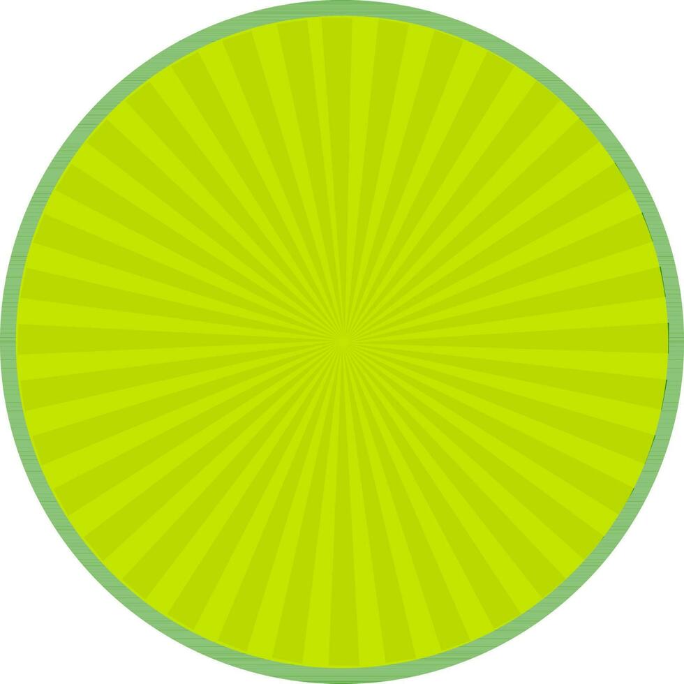 Green sticker, tag or label design with rays. vector