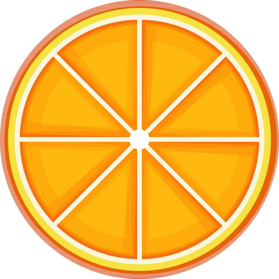 Flat illustration of orange fruit slice. vector