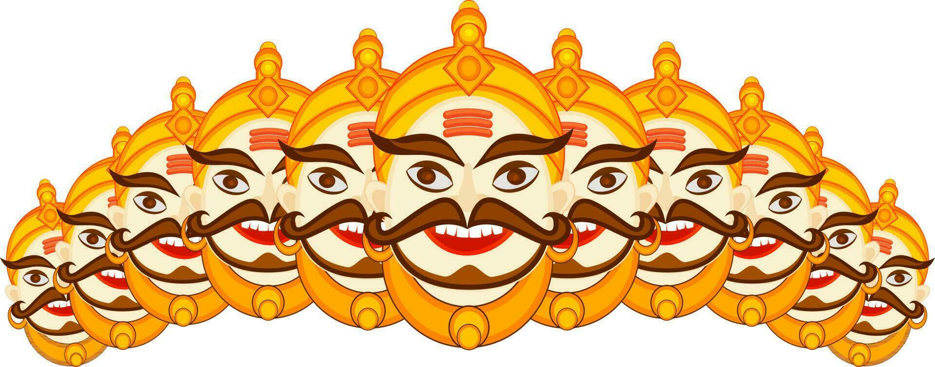 Illustration of Ravana for Dussehra. vector