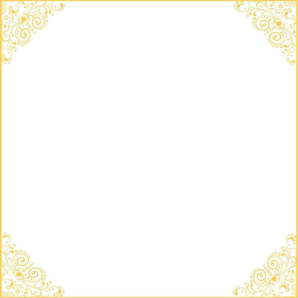 Square shaped frame with floral elements. vector