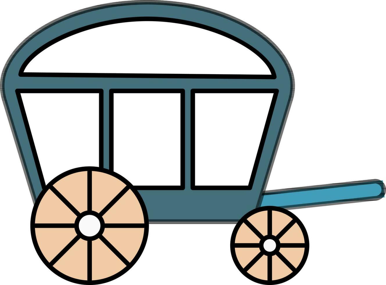 plano ilustración de un vagón. vector