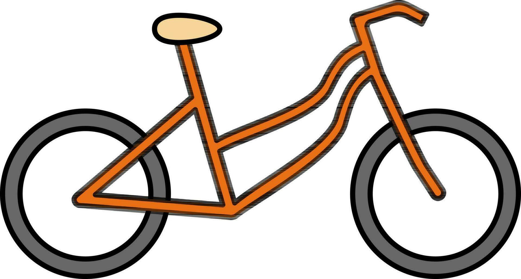 plano ilustración de bicicleta. vector