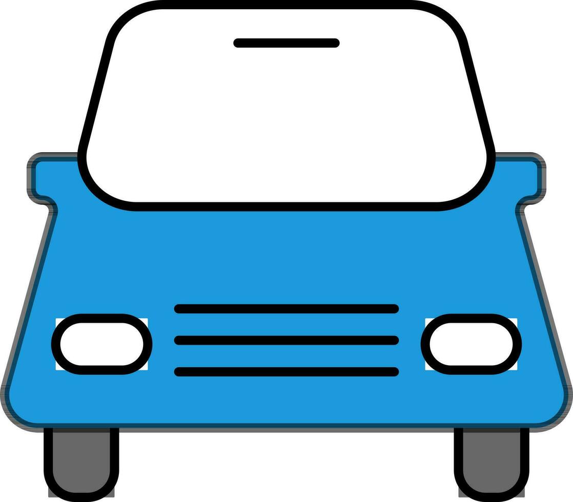 Front side view of a Car. vector