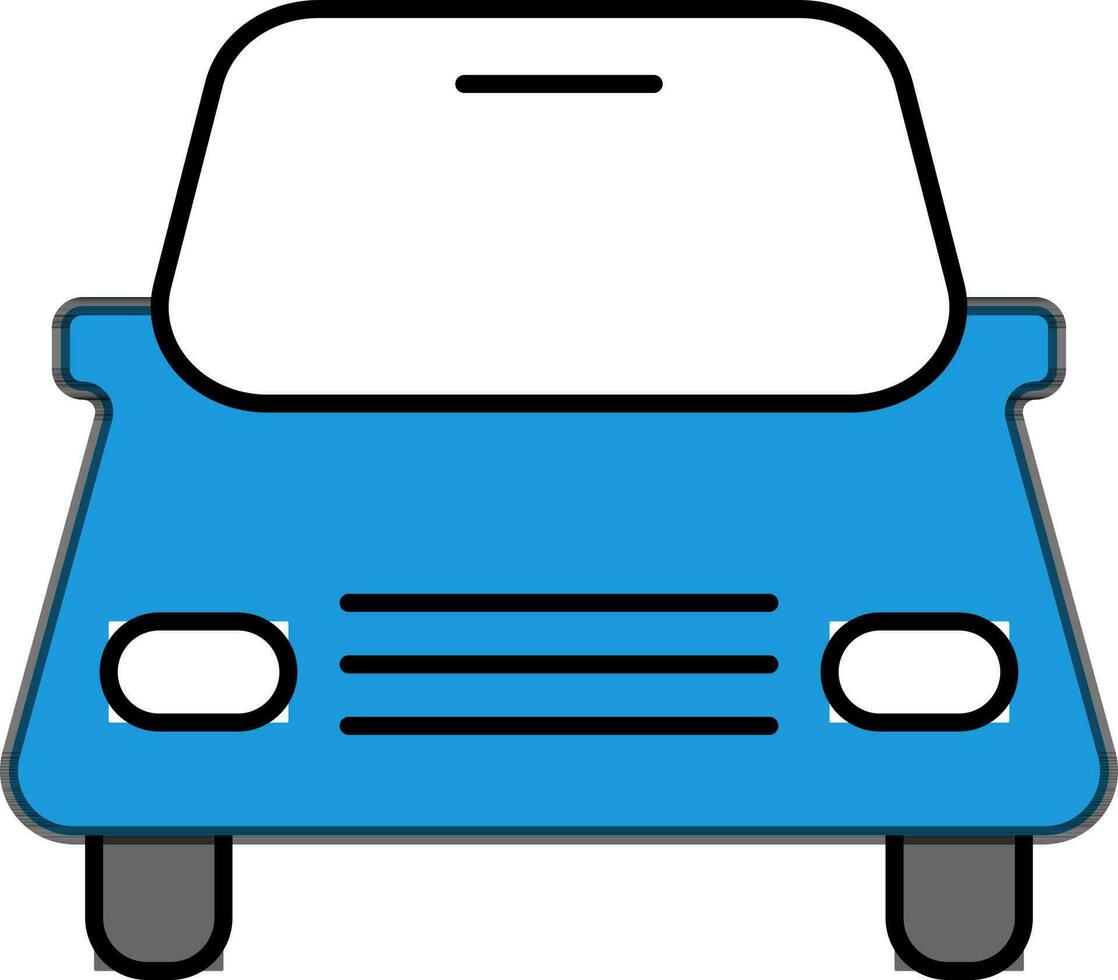 Front side view of a Car. vector