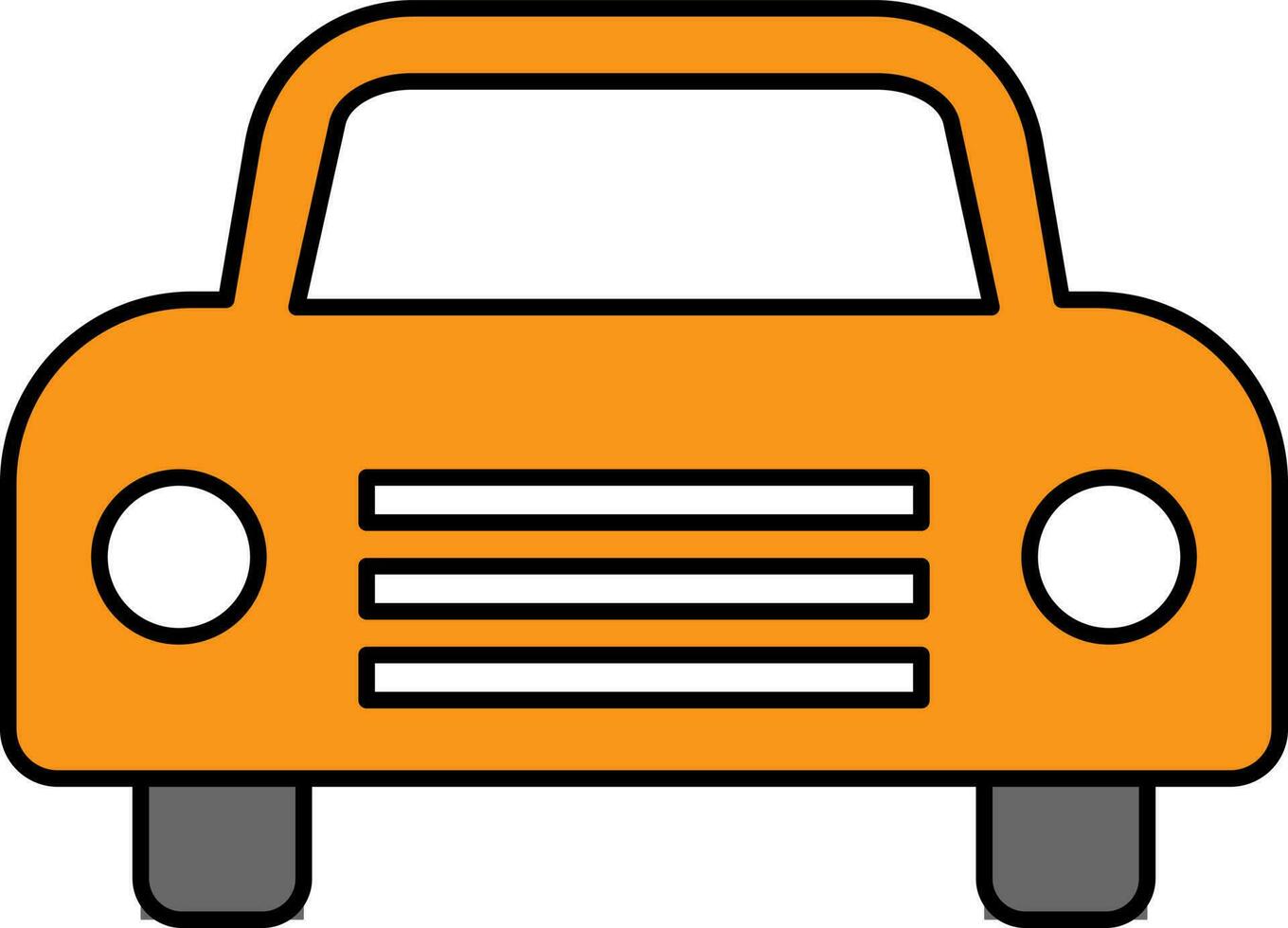Front side view of a Car. vector