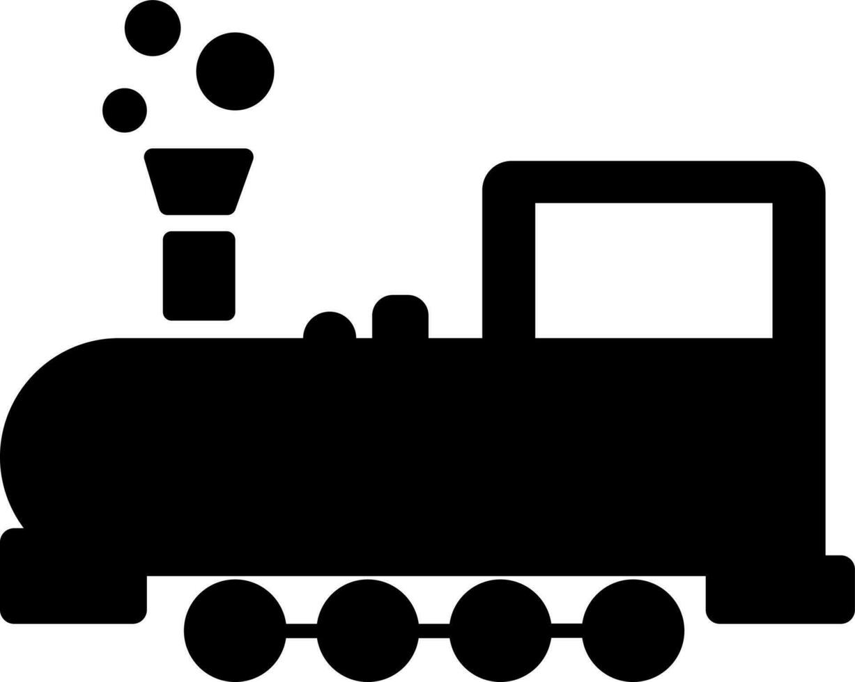 Sign or symbol of Steam Train Engine. vector