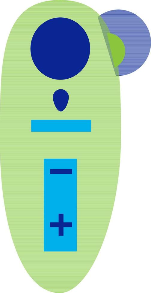 Green and blue remote control. vector
