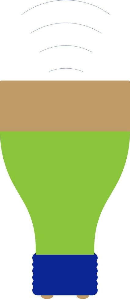 Light bulb with wifi sign. vector