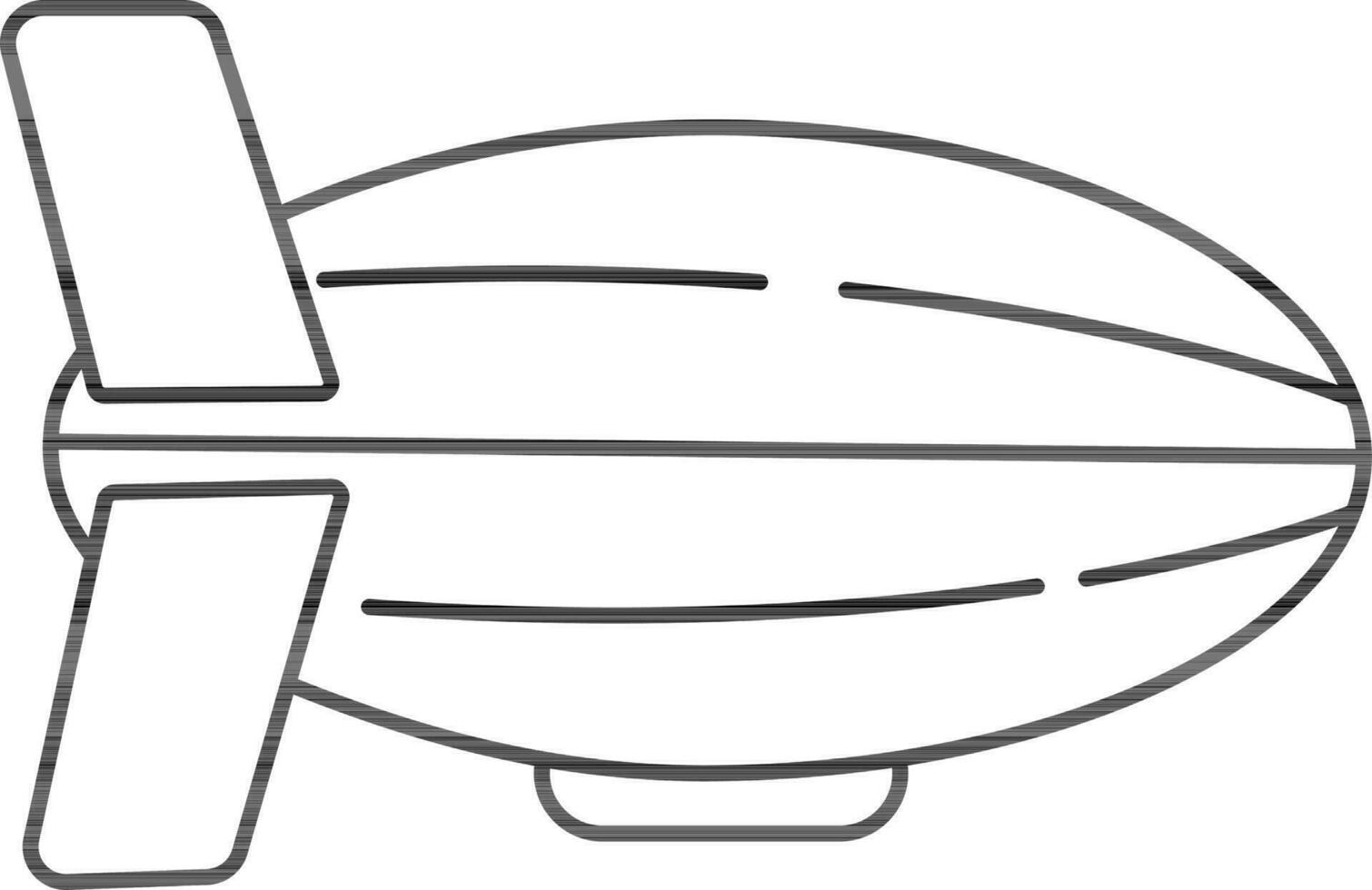 Flat illustration of Blimp. vector