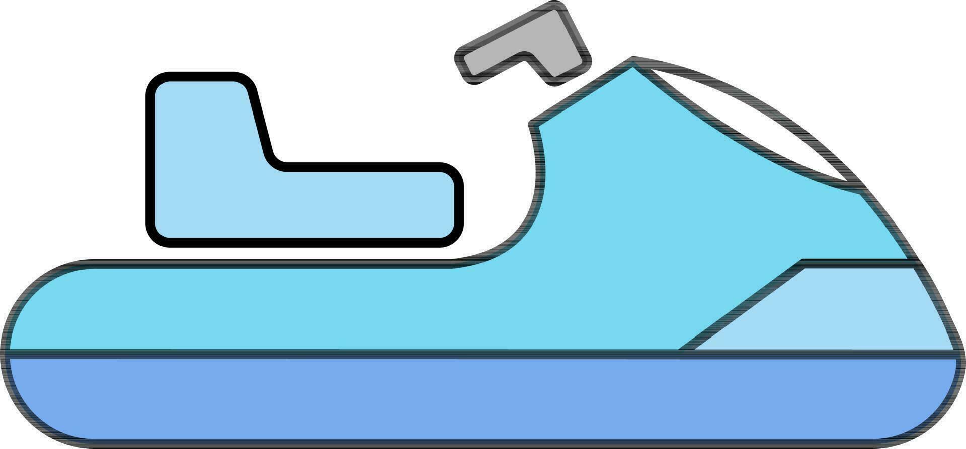 Flat illustration of a Jet Ski. vector