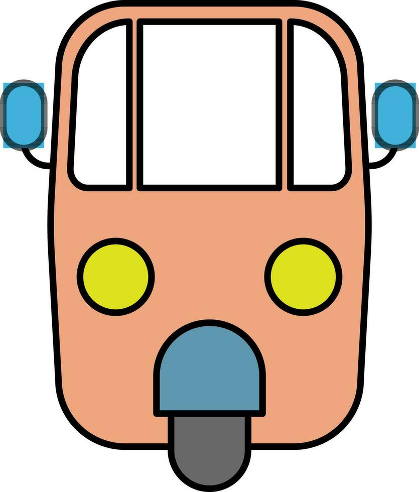 Front view of an Auto Rickshaw. vector