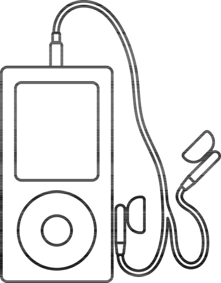 Audio sound speaker with headphone. vector