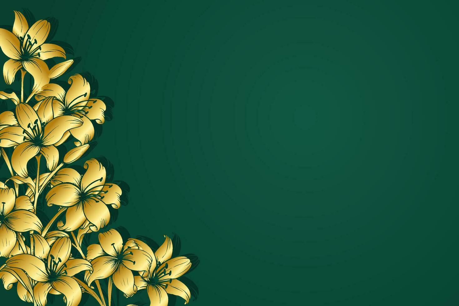 background with hand drawn lily flower vector