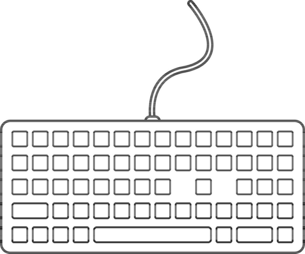 Isolated keyboard in line art illustration. 24517587 Vector Art at Vecteezy