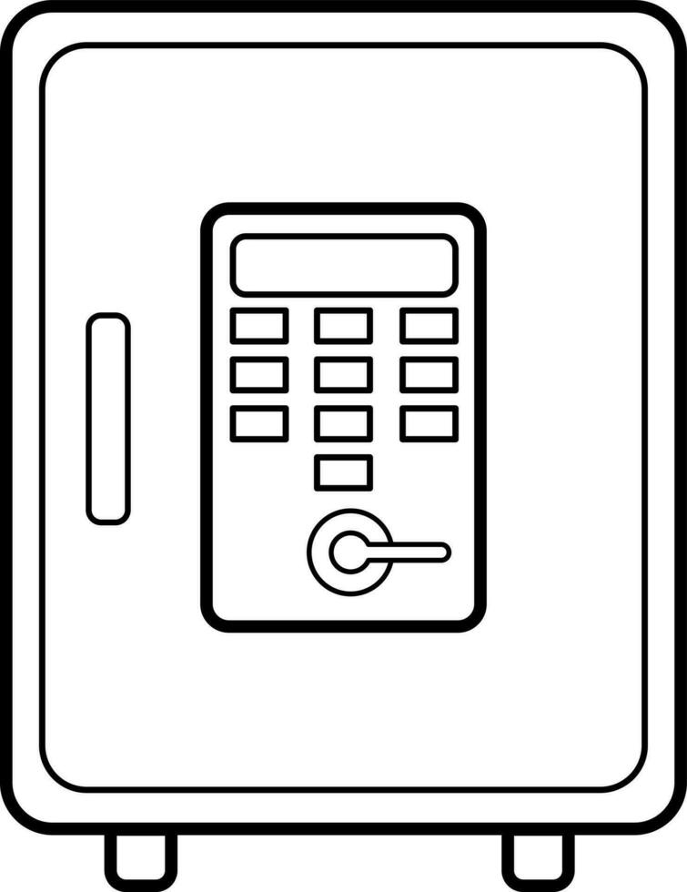 Flat style digital locker. vector