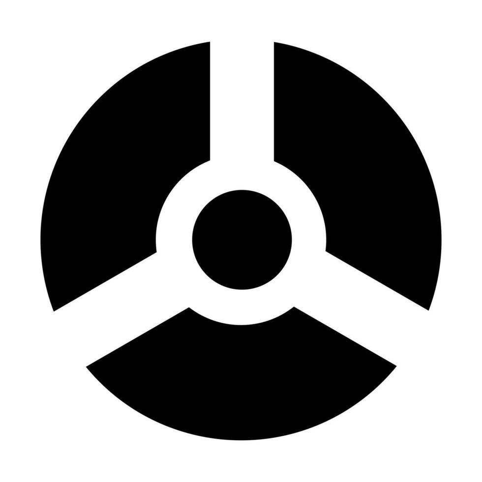 Biohazard Glyph Icon Design vector