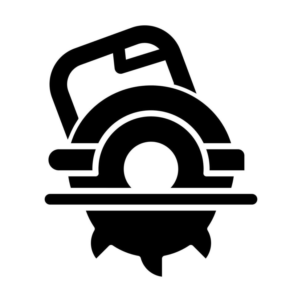 Circular Saw Glyph Icon Design vector
