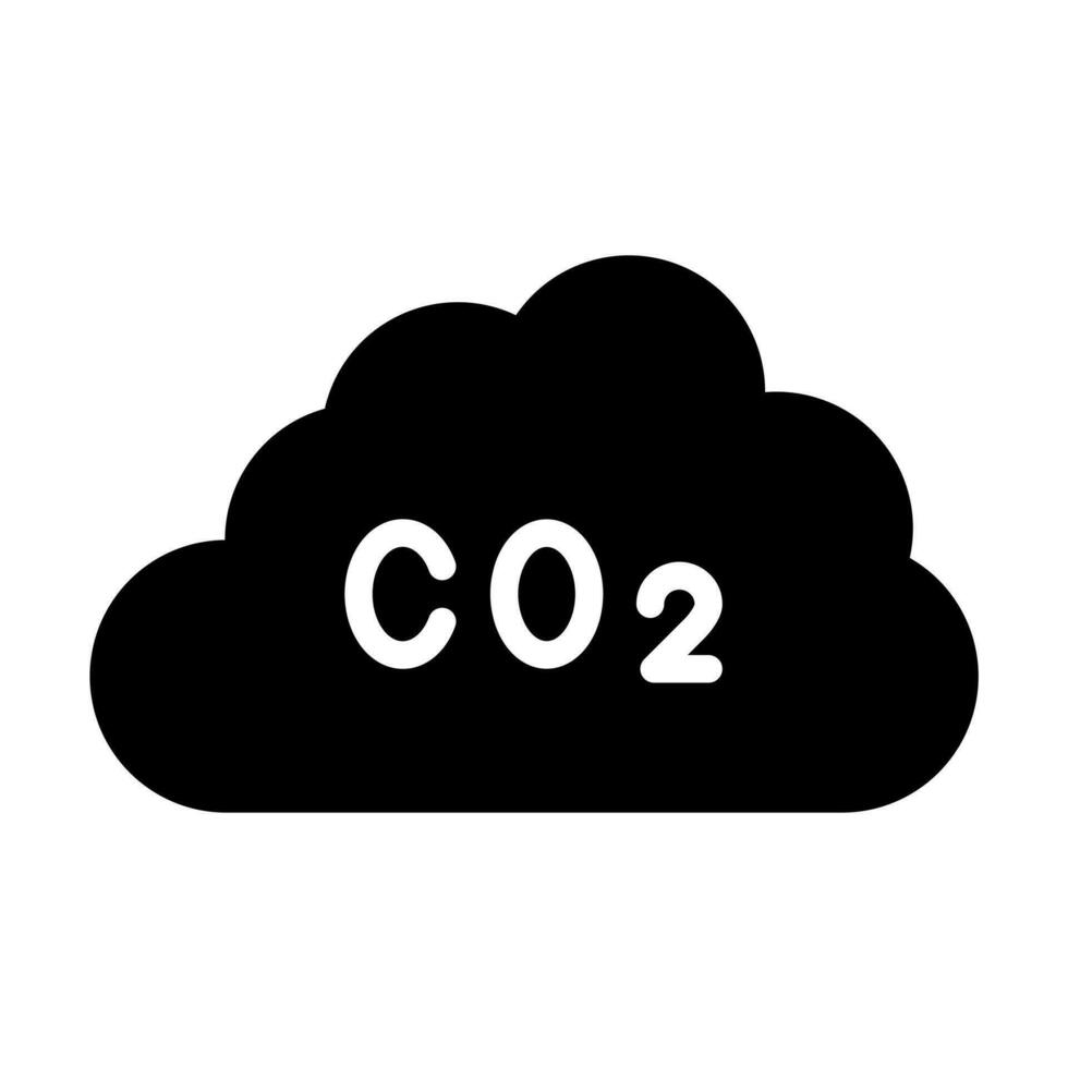 Co2 Glyph Icon Design vector