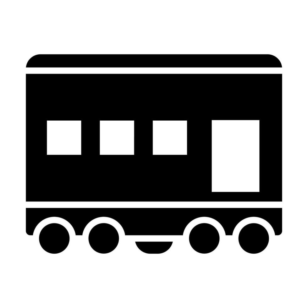 Wagon Glyph Icon Design vector