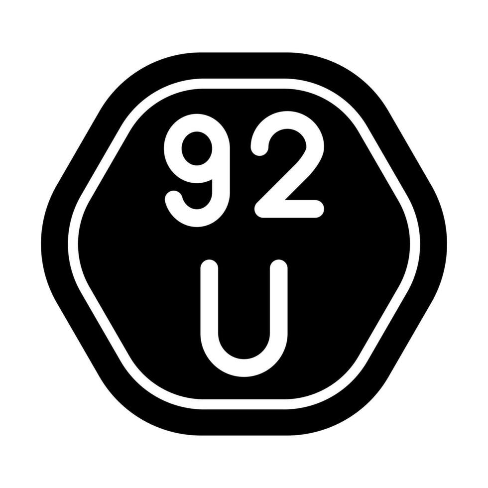 Uranium Glyph Icon Design vector