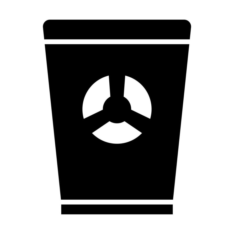 Toxic Waste Glyph Icon Design vector