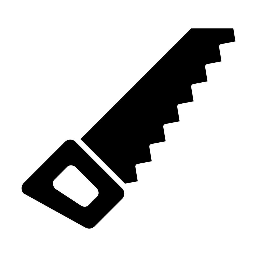 Handsaw Glyph Icon Design vector