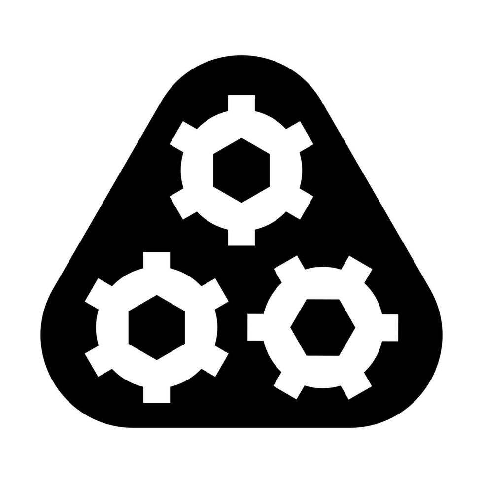 Gears Glyph Icon Design vector