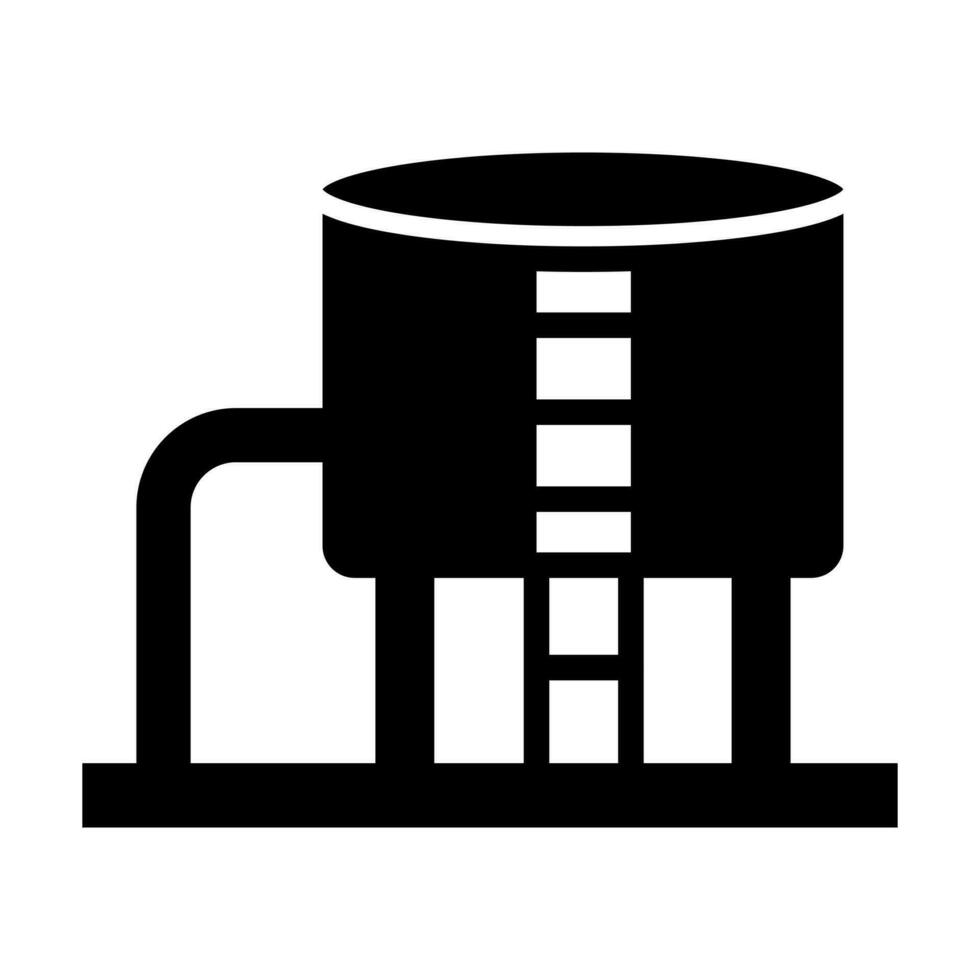 Oil Tank Glyph Icon Design vector