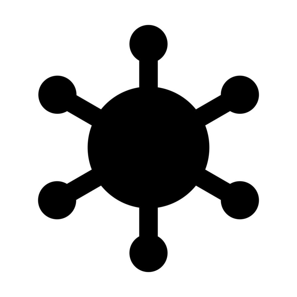 Atoms Glyph Icon Design vector