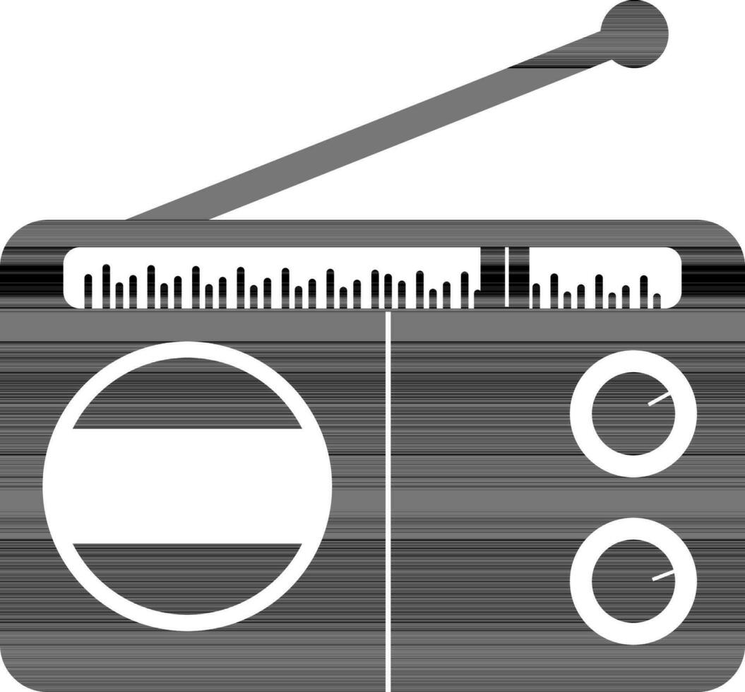 Radio icon in flat style. vector