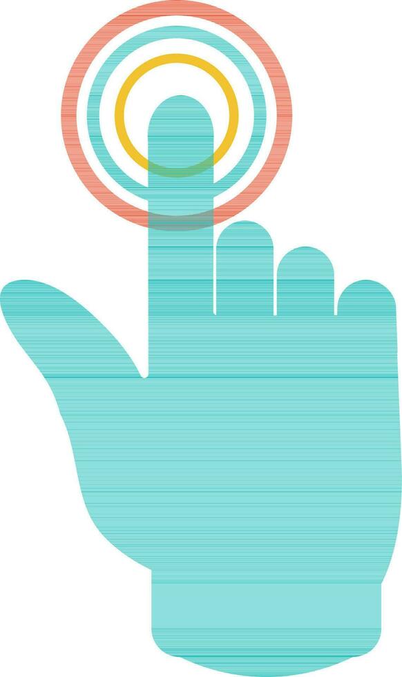 Touch icon with human hand. vector