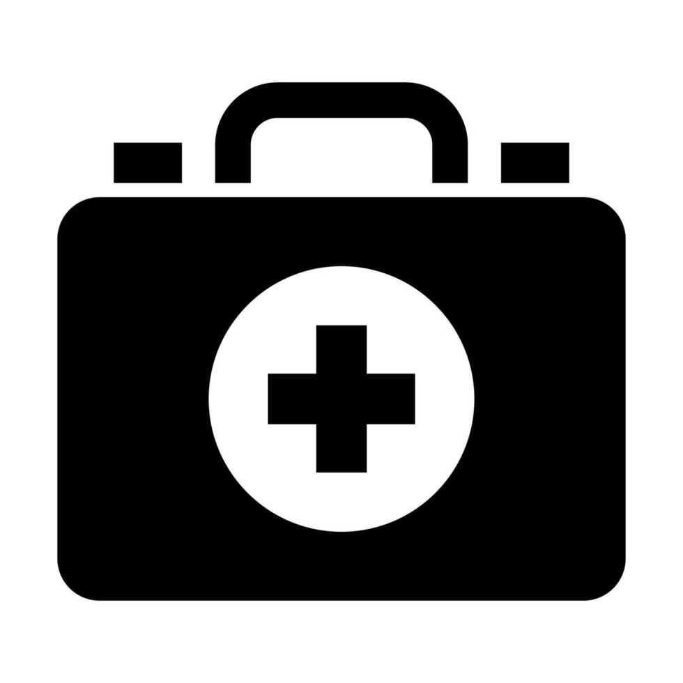 First Aid Box Glyph Icon Design vector