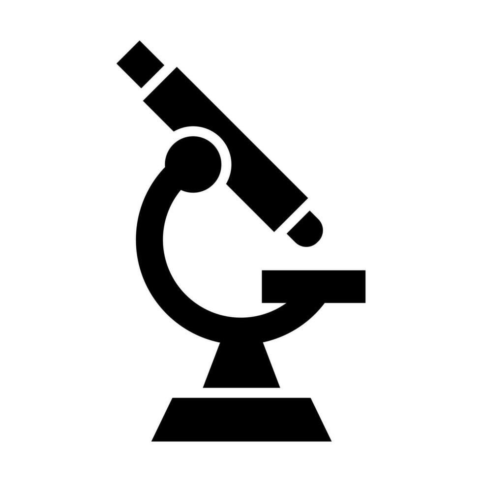diseño de icono de glifo de microscopio vector