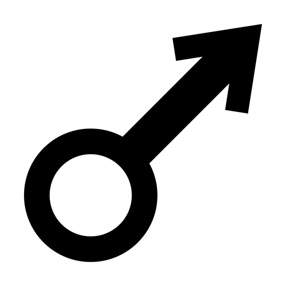 masculino símbolo glifo icono diseño vector