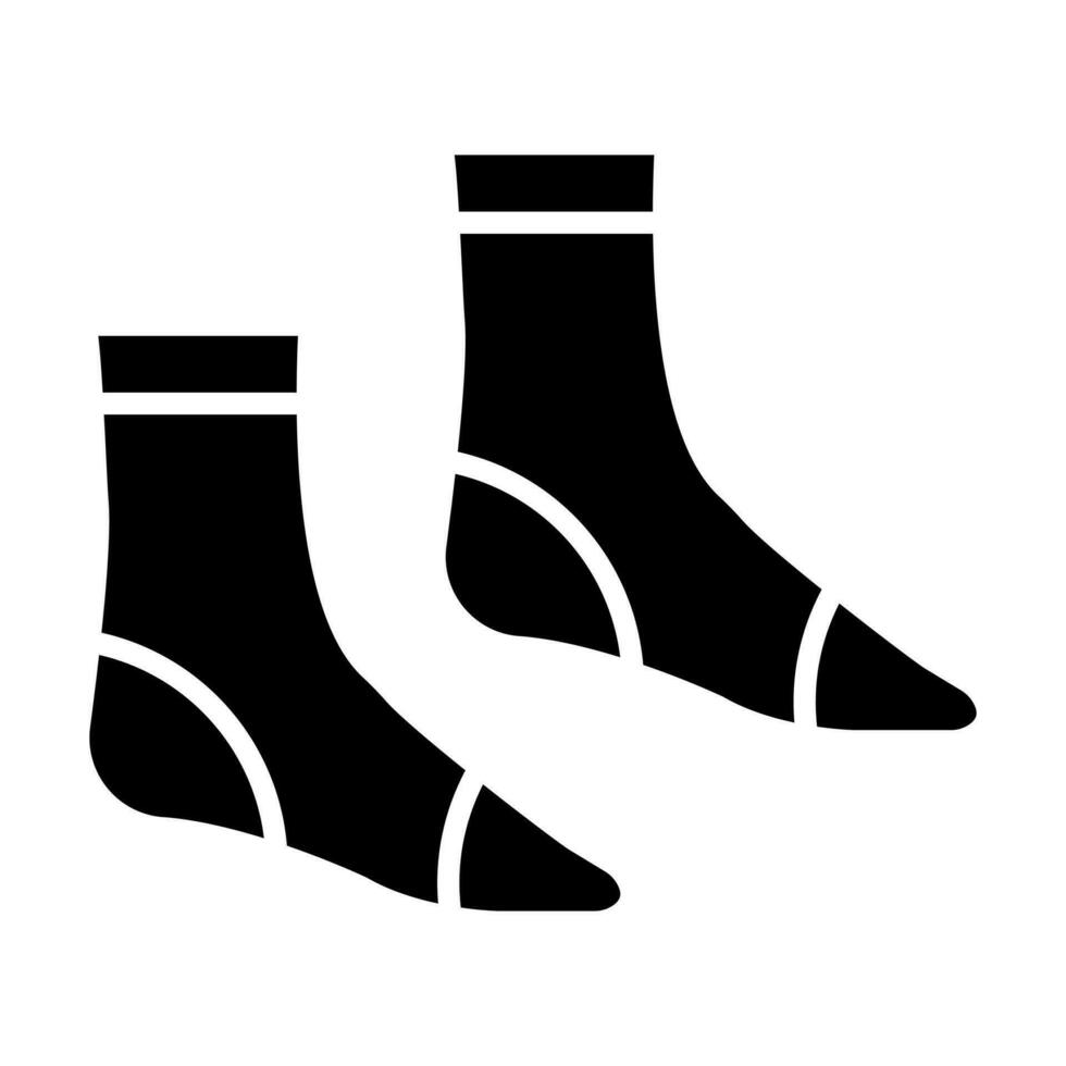 par de calcetines glifo icono diseño vector