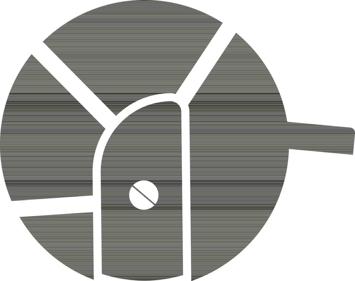 Black and white bobbin case. vector