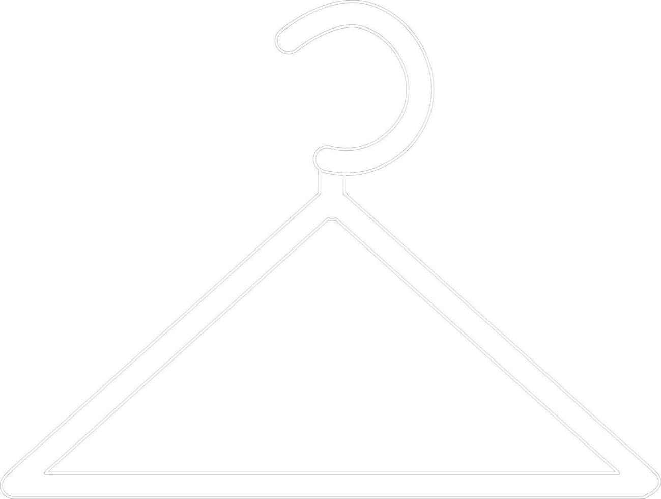Blank hanger made by line art illustration. vector