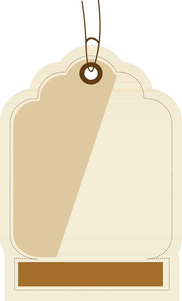 Stylish illustration of brown color price tag. vector