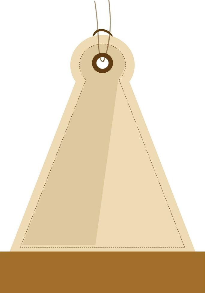 triangular forma precio etiqueta aislado en blanco antecedentes. vector