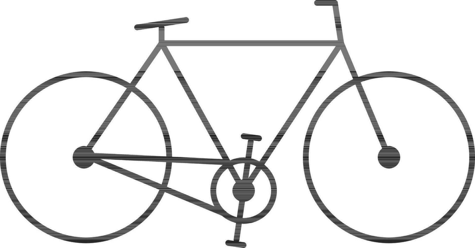 plano ilustración de bicicleta. vector