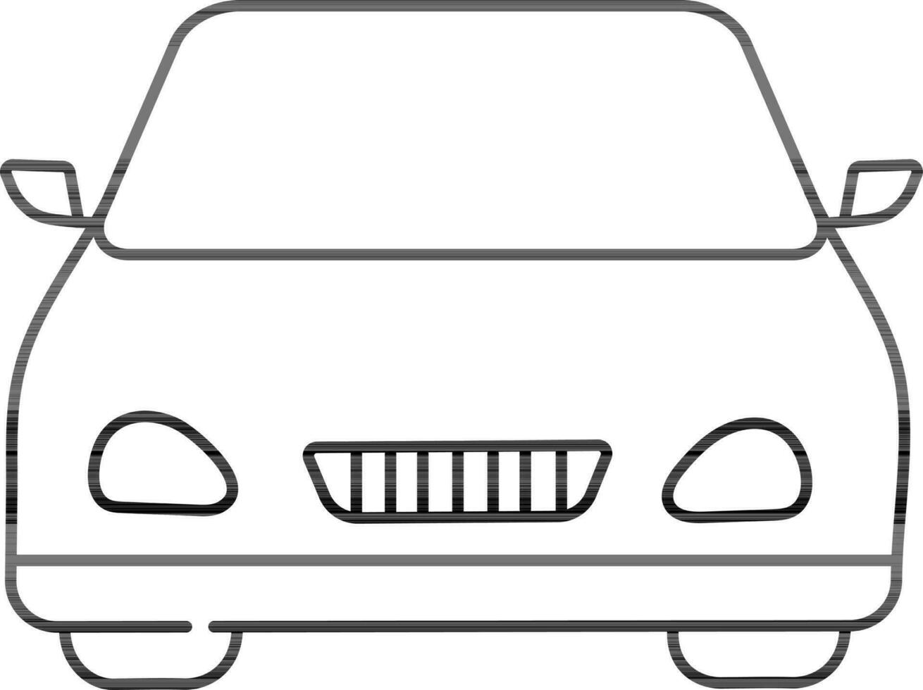 Line art illustration of a Car. vector