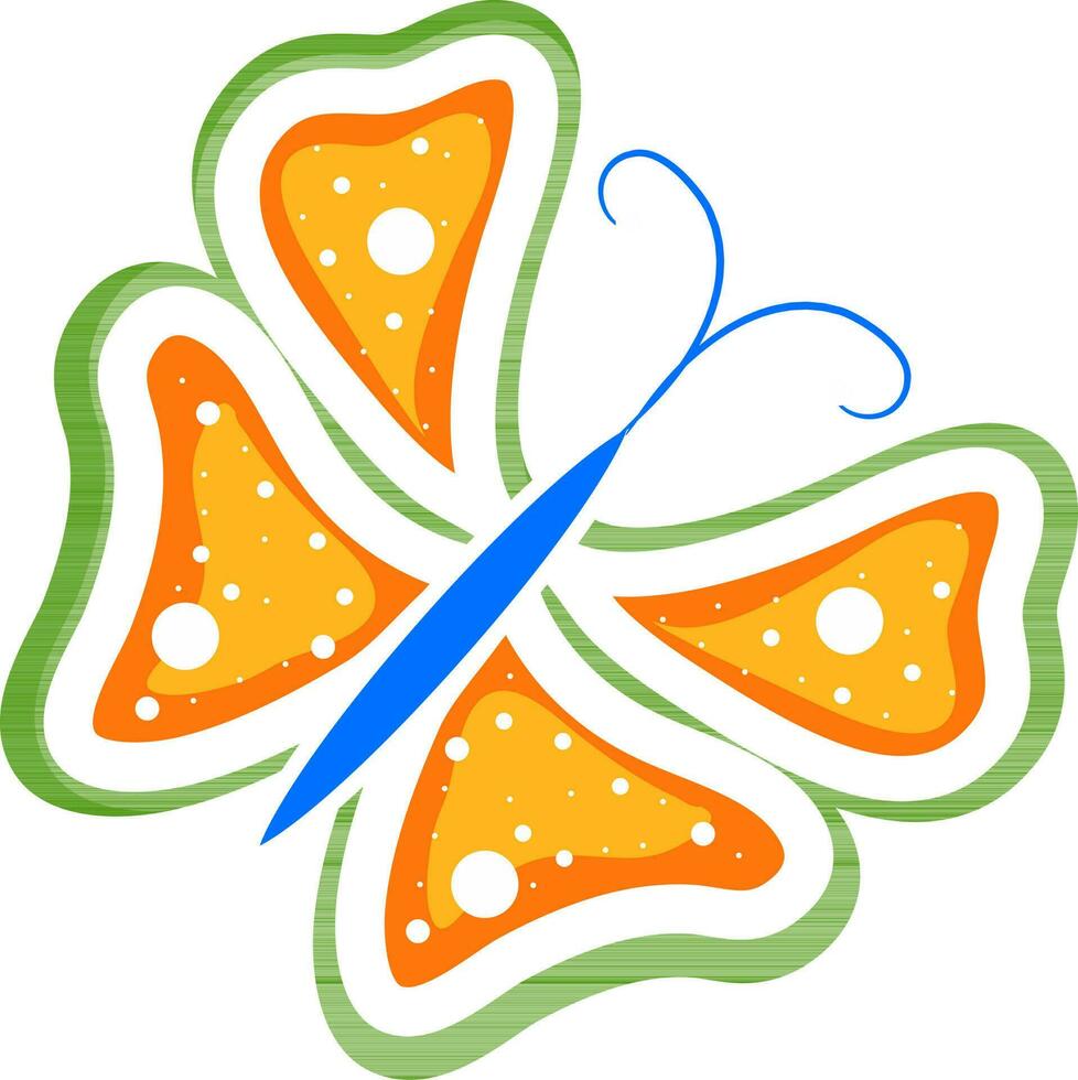 Beaurtiful color butterfly isolated icon. vector