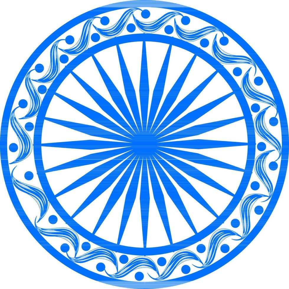 Vector of blue ashok chakra.