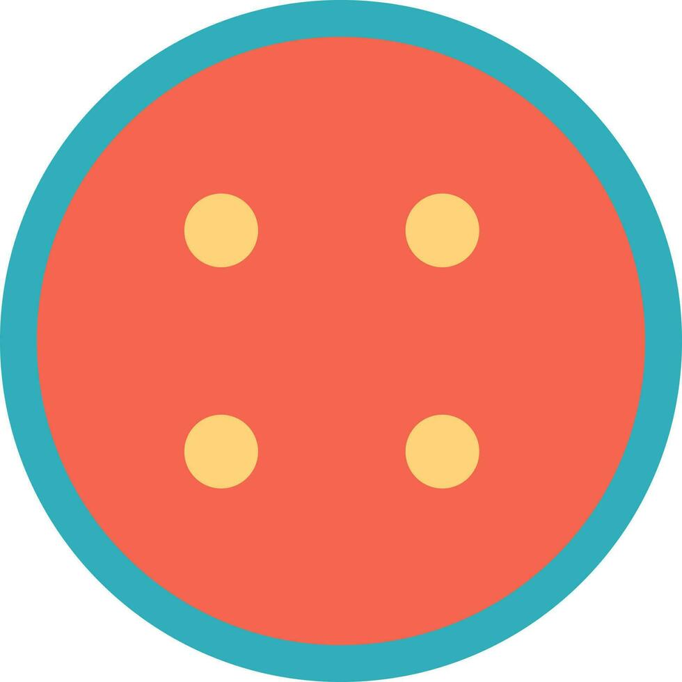 Yellow dots decorated orange and blue button. vector