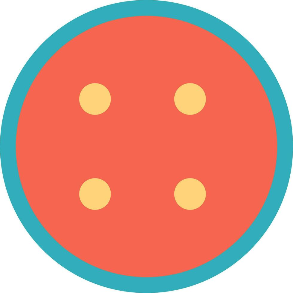 Yellow dots decorated orange and blue button. vector