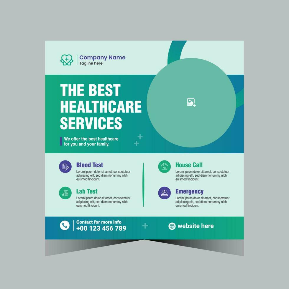 Free Vector Healthcare Service Design Template.